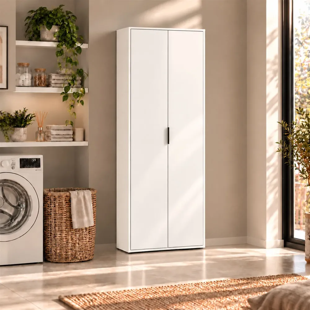 Armadio 2 ante 72x36x180 cm bianco lucido JOKER | Web Convenienza 2
