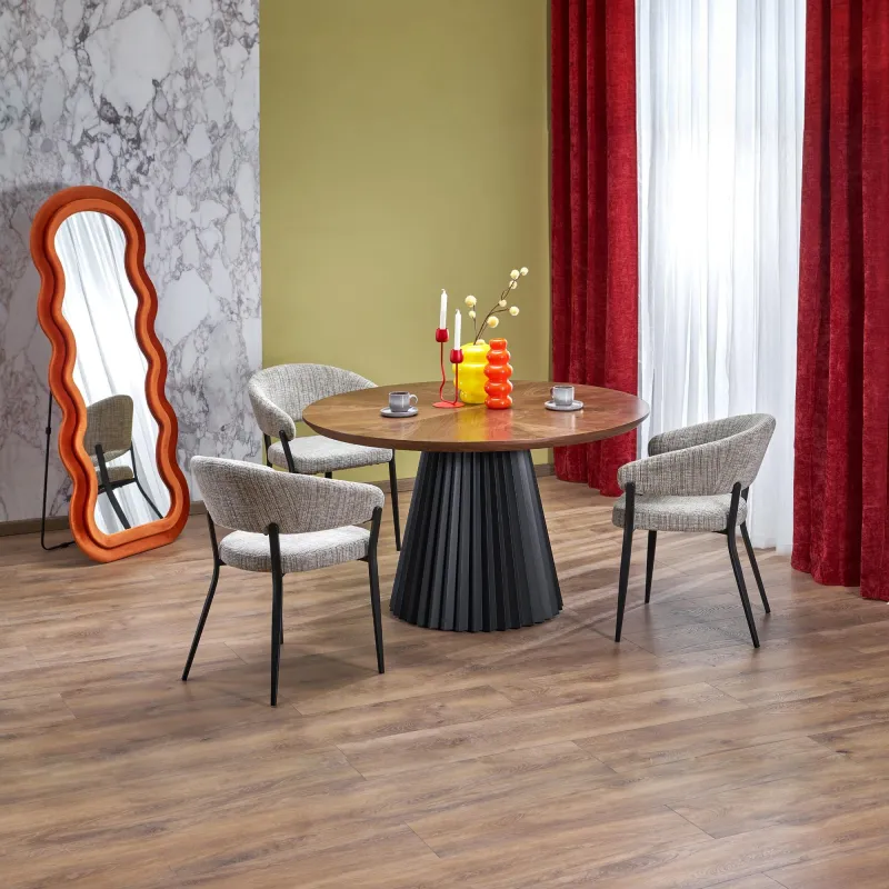 Tavolo 130x77 cm noce e nero - GUBBIO