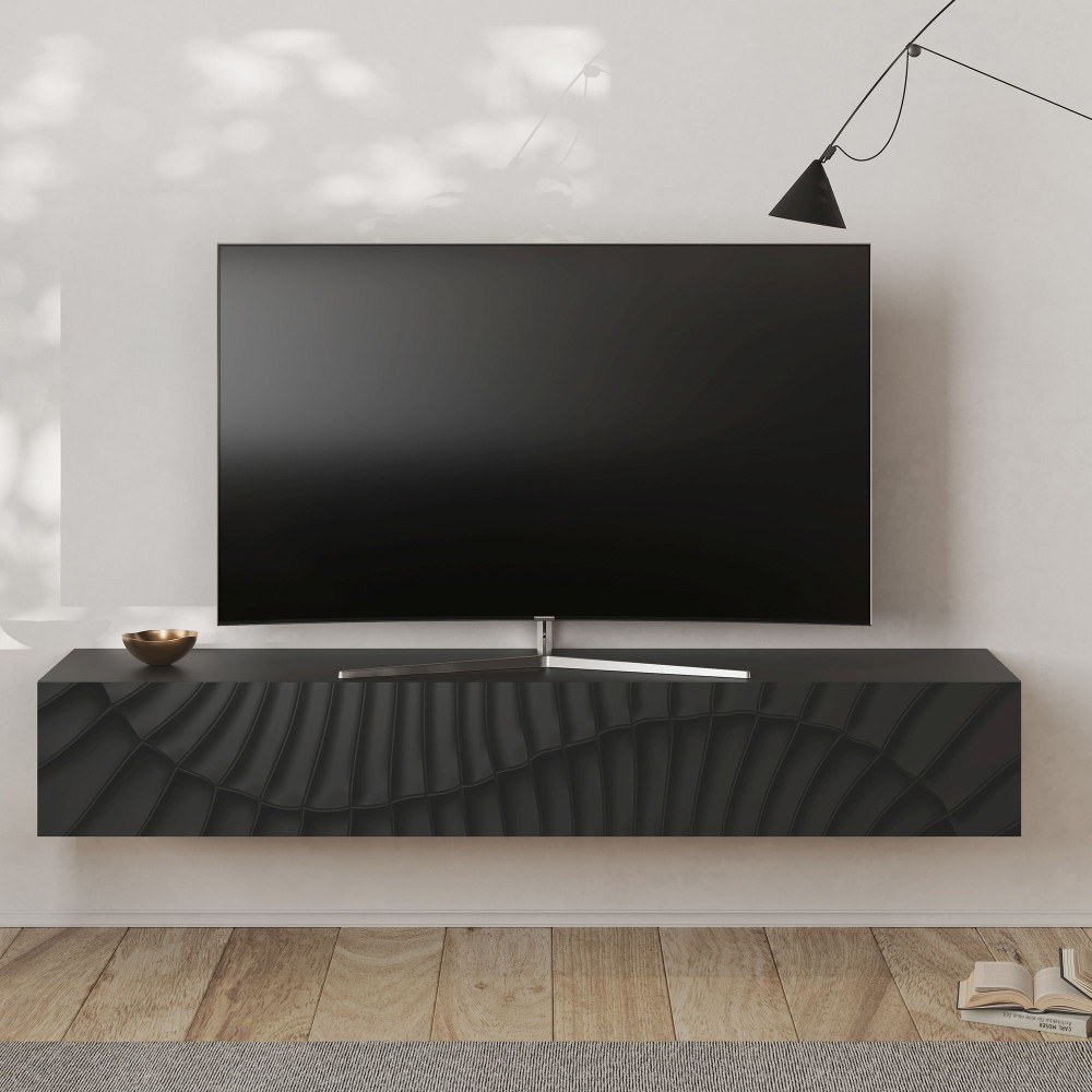 Contenitore sospeso 180×28×30 grigio chiaro con anta a ribalta - Dune