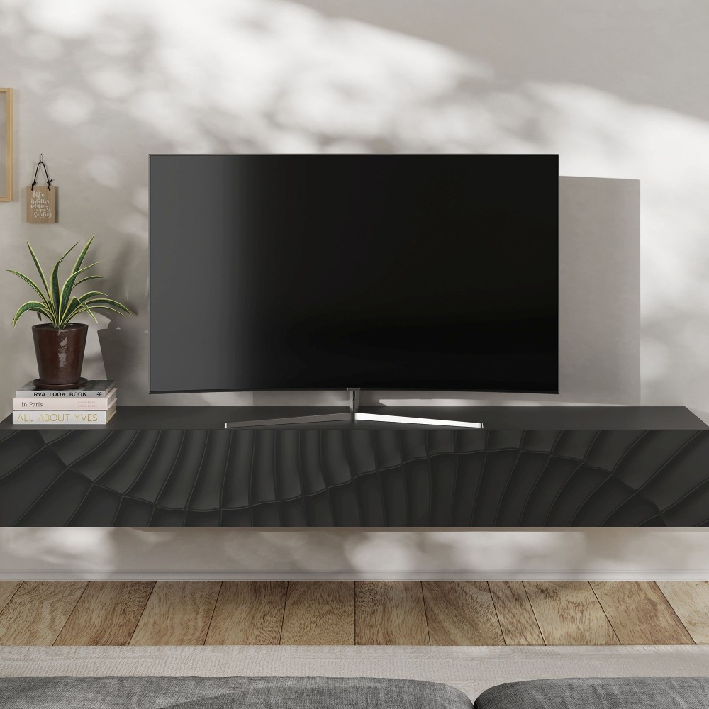 Contenitore sospeso 210×28×30 grigio chiaro con anta a ribalta - Dune