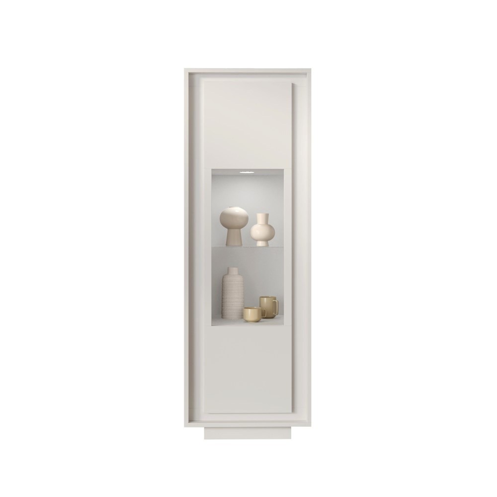 Vetrina 67×197×40 bianco opaco con anta in vetro - Sky