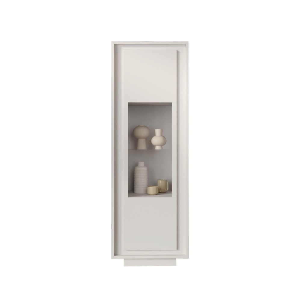 Vetrina 67×197×40 bianco opaco con anta in vetro - Sky