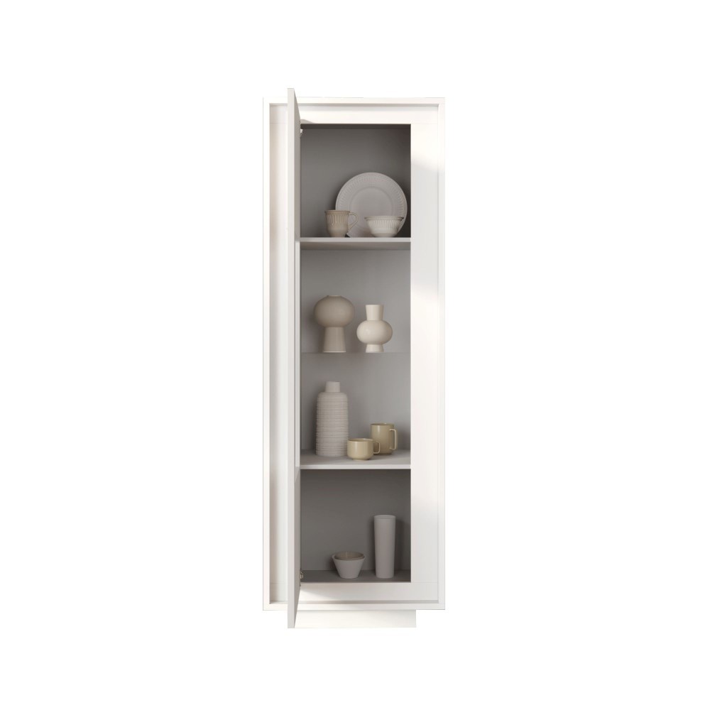 Vetrina 67×197×40 bianco opaco con anta in vetro - Sky