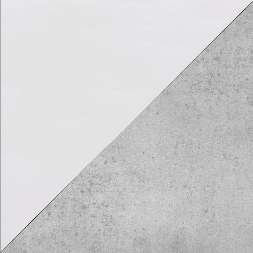 Vetrina 67×197×40 bianco opaco e cemento con anta in vetro - Sky