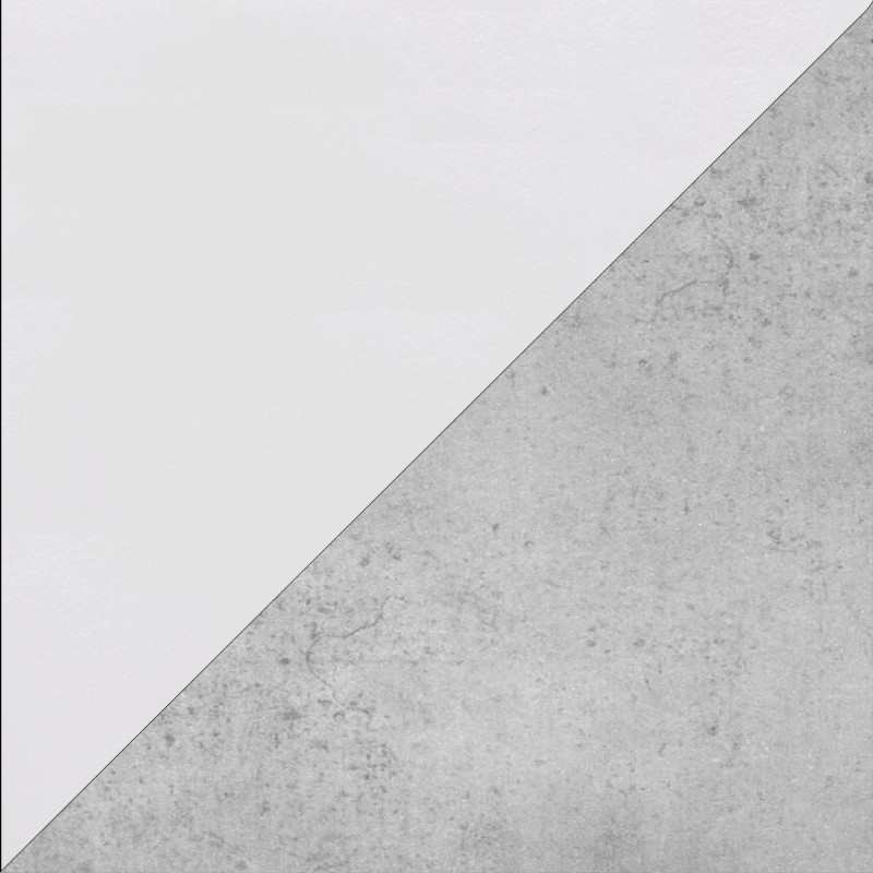 Vetrina 67×197×40 bianco opaco e cemento con anta in vetro - Sky