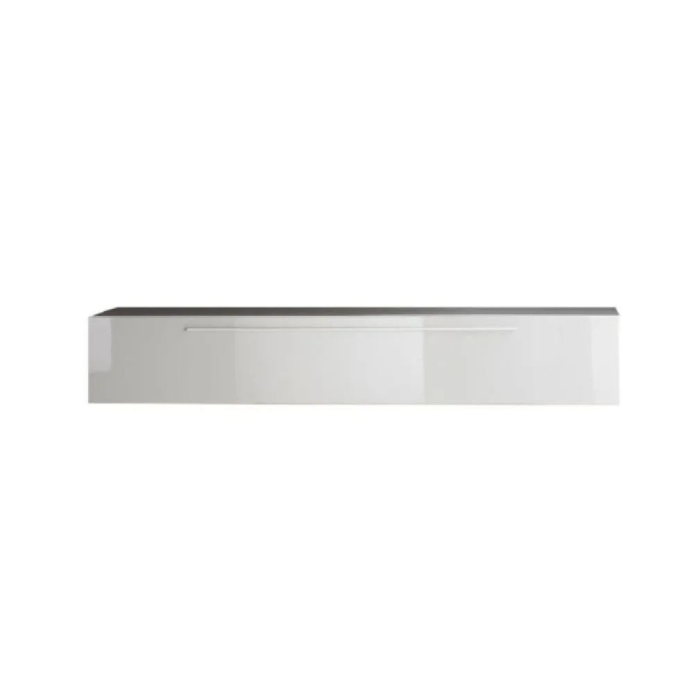 Pensile 210 cm Bianco Laccato Lucido Design Moderno Soggiorno - Line