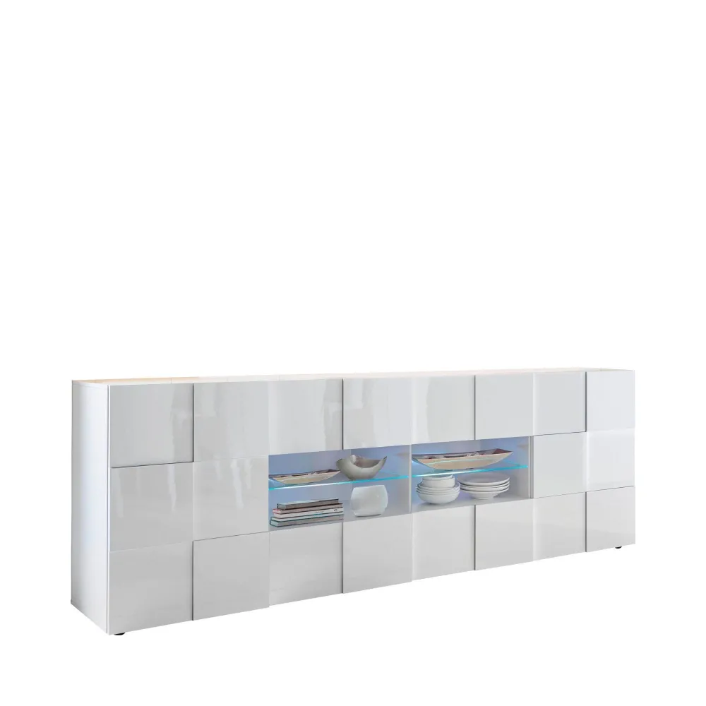 Madia 241x84 Rovere Samoa 2 Ante 4 Cassetti - Dama