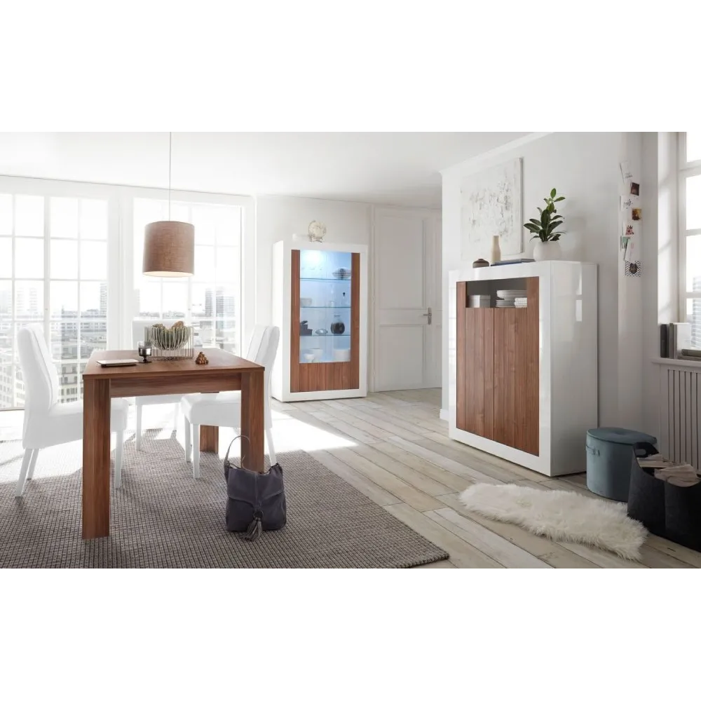 Tavolo 180 cm Noce Dark Allungabile Cucina Sala Pranzo - Urbino