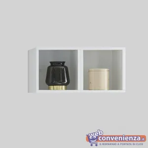 Pensile 28x30 cm Bianco Laccato Lucido Vano a Giorno Moderno - Infinity