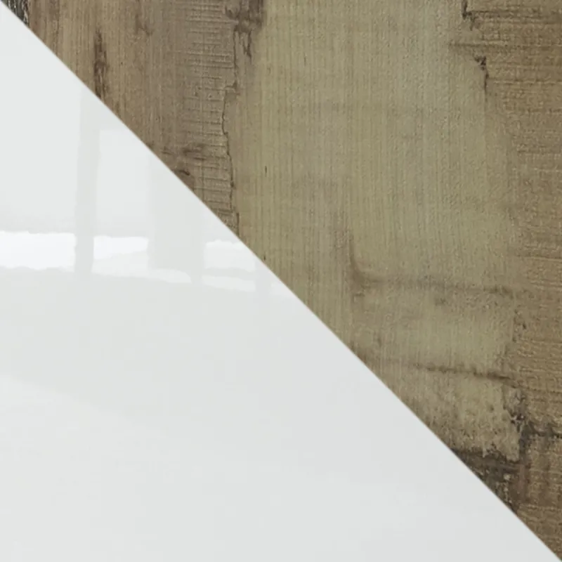 Parete Attrezzata 219x173x35 cm Bianco Laccato Lucido Design Moderno - Hamburg