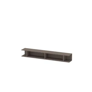 Mensola 138×21×25 bronzo con superficie satinata e montaggio flessibile - ETERNITY