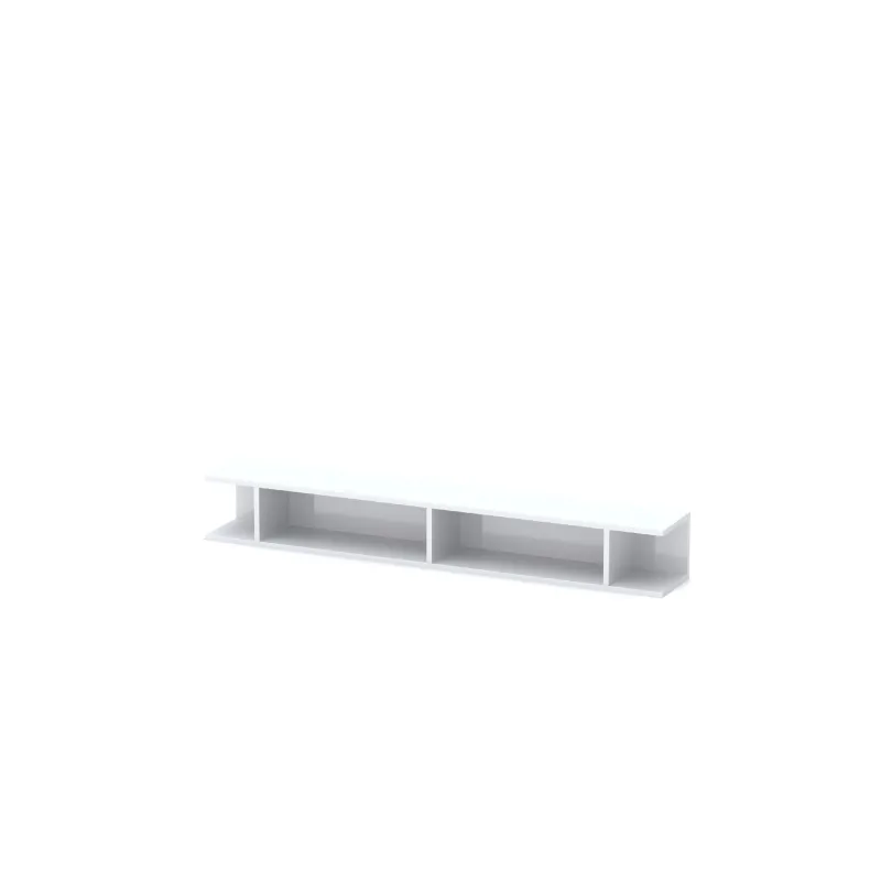 Mensola 138×21×19 bianco lucido installabile orizzontale o verticale - ETERNITY