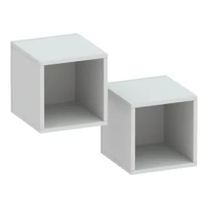 Set 2 cubi pensili 28x29h cm color gesso - Eternity
