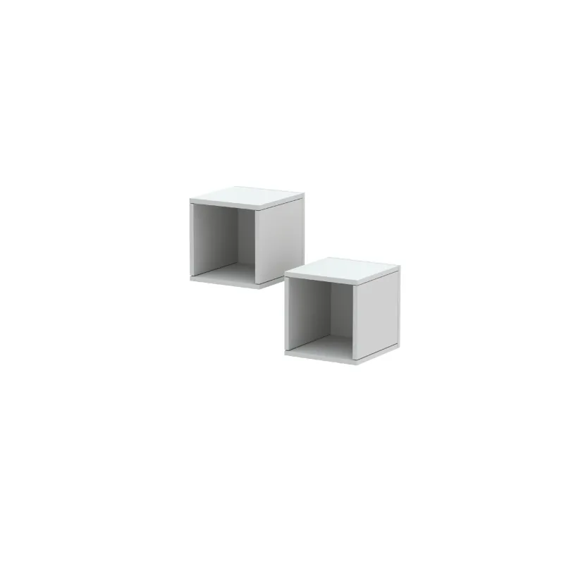 Set 2 cubi pensili 28x29h cm color gesso - Eternity