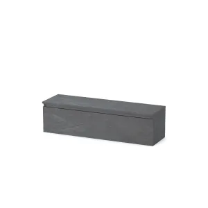 Base TV 138×40×40 piombo con estetica decisa e geometrie nette - ETERNITY