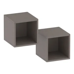 Set 2 cubi pensili 28x29h cm color bronzo - Eternity
