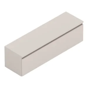 Base TV 138×40×40 cashmere con linee morbide e finitura vellutata - ETERNITY