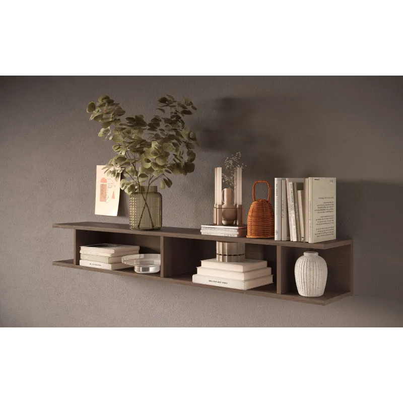 Mensola 138×21×20 mercure in finitura opaca con doppia installazione - ETERNITY