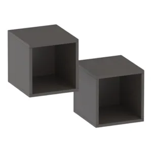 Set 2 cubi pensili 28x29h cm color lava - Eternity
