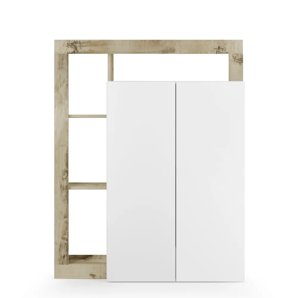 Modulo contenitore 108×138×35 bianco/pero con 2 ante - HAMBURG