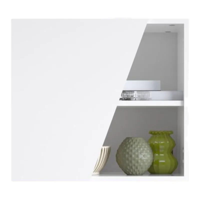 Pensile cubotto 55×30×50 bianco lucido con design sospeso e anta frontale - ETERNITY