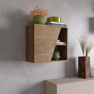 Pensile cubotto 55×30×50 mercure con anta sagomata e stile ricercato - ETERNITY