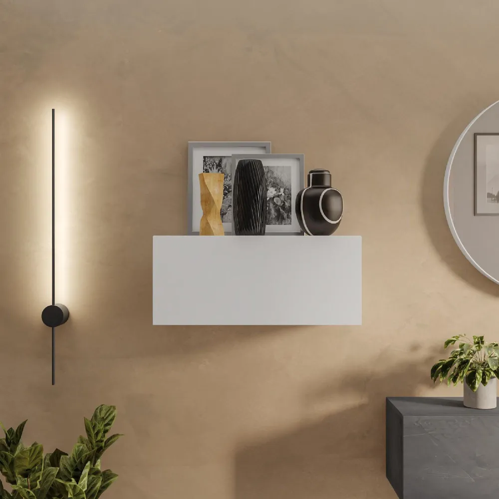 Pensile ribalta/vasistas 69×30×29 bianco lucido con apertura orizzontale - ETERNITY