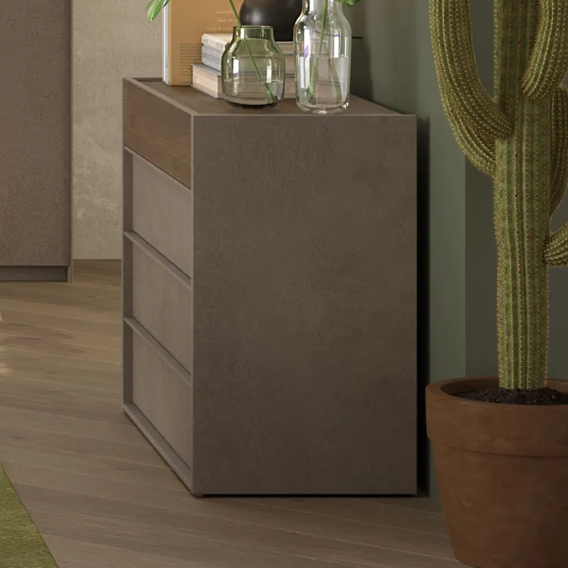 Comò 110×85×50 bronzo e Mercure con 4 cassetti soft-close - ZENITH