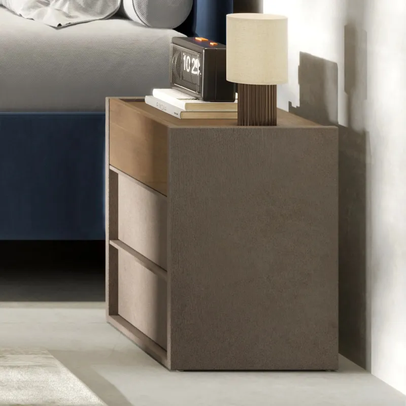 Coppia comodini 52×58×40 bronzo e Mercure con 3 cassetti - ZENITH