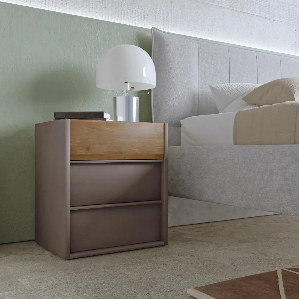 Coppia comodini 52×58×40 bronzo e Mercure con 3 cassetti - ZENITH