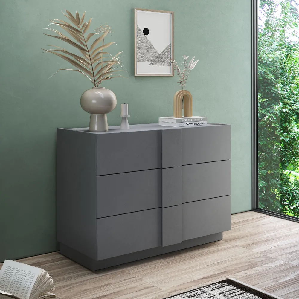 Comò 110×83×52 ardesia con 3 cassetti soft-close - JUPITER