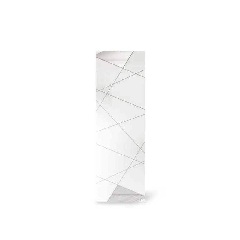 Colonna armadio 78×185×35 bianco lucido con tubo appendiabiti - VITTORIA
