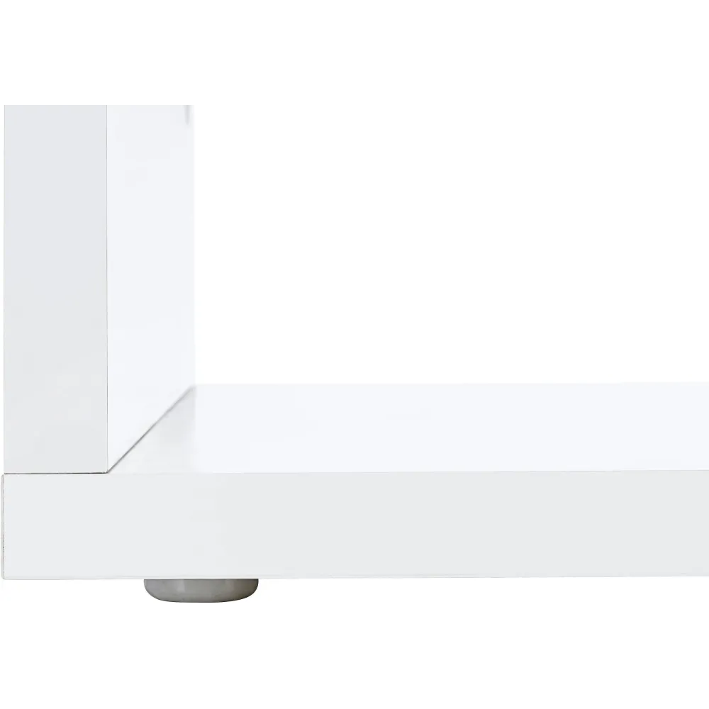Tavolino 55 cm Bianco Lucido Design Moderno per Soggiorno - Zeta