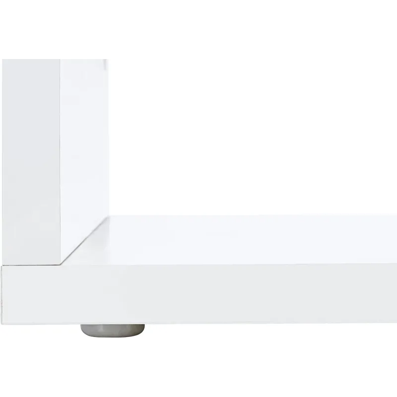 Tavolino 55 cm Bianco Lucido Design Moderno per Soggiorno - Zeta