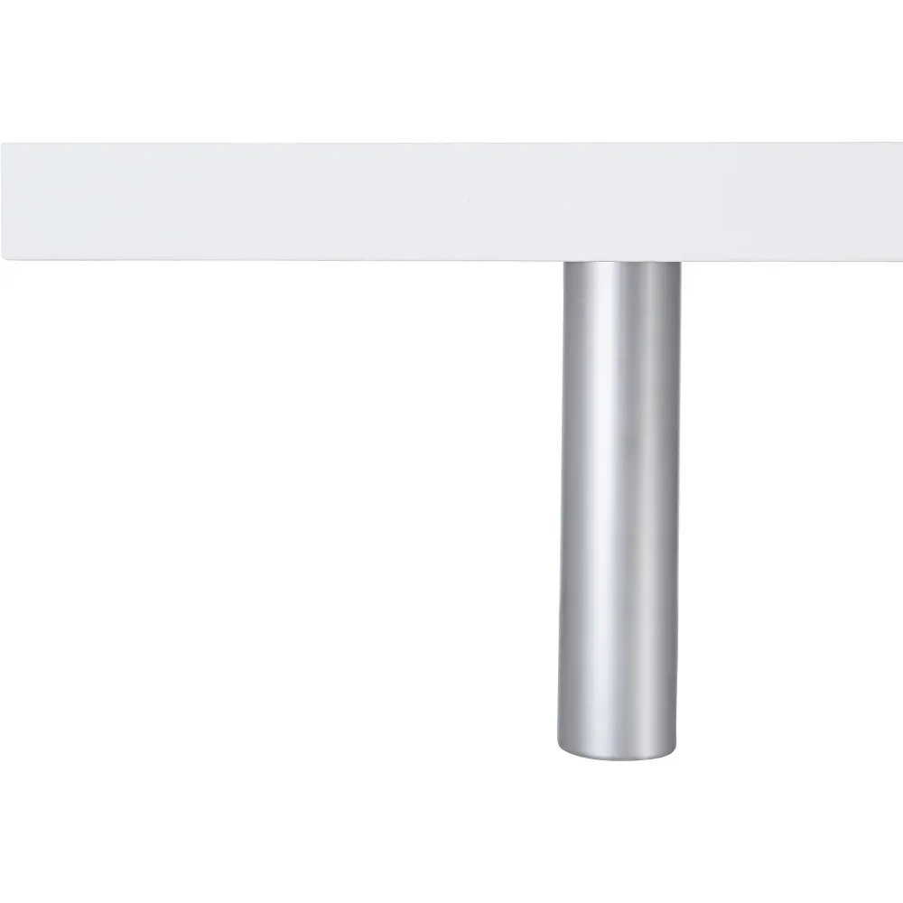 Tavolino 55 cm Bianco Lucido Design Moderno per Soggiorno - Zeta
