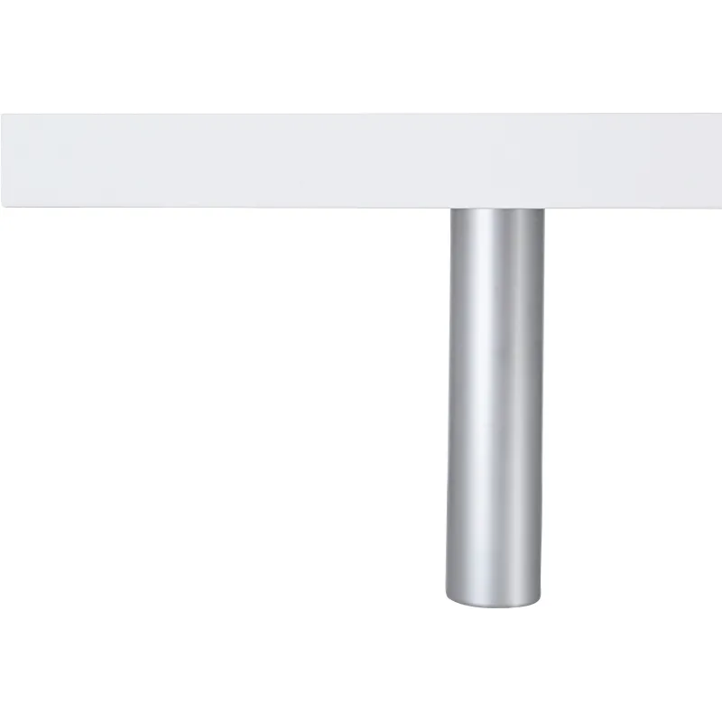 Tavolino 55 cm Bianco Lucido Design Moderno per Soggiorno - Zeta