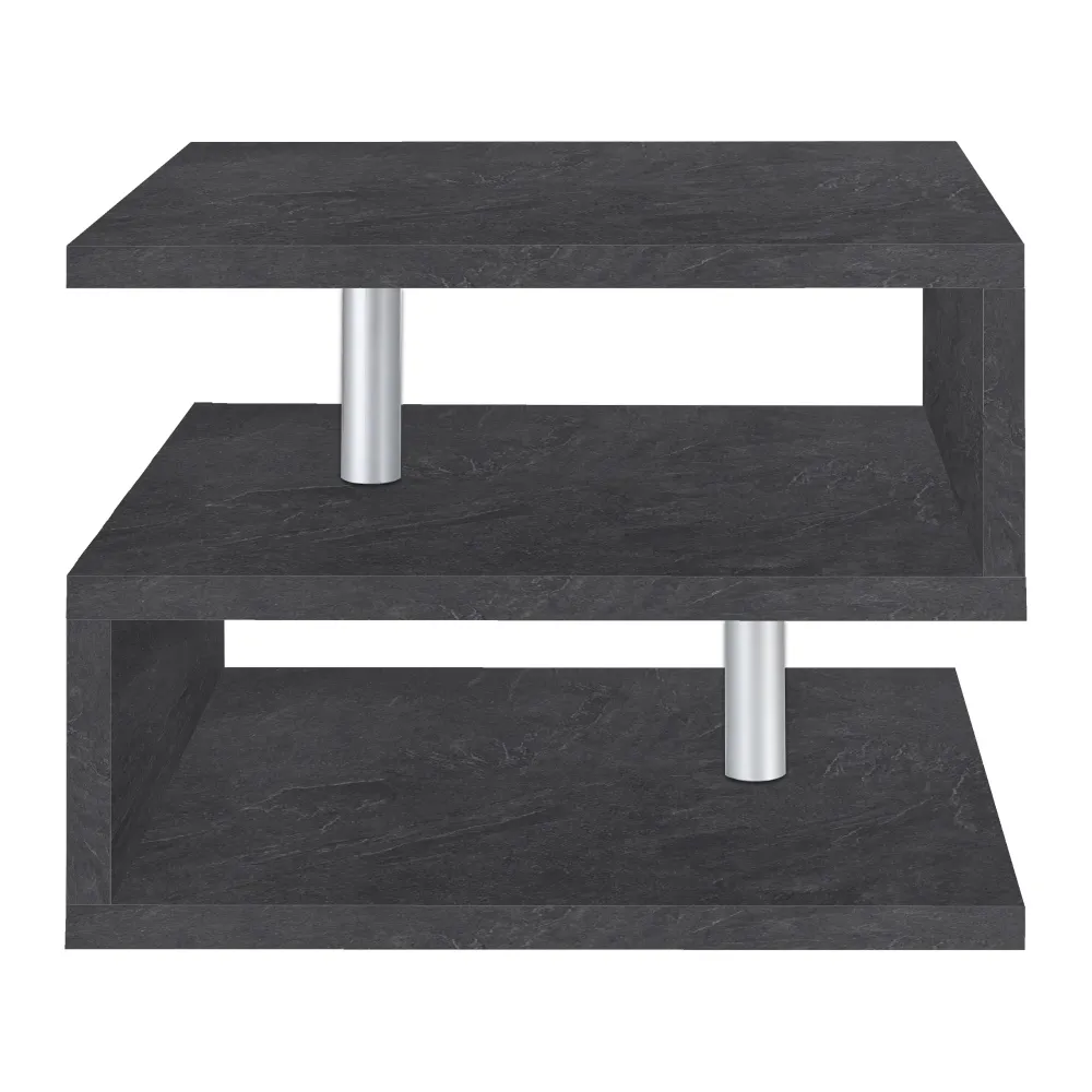 Tavolino 55 cm Bianco Lucido Design Moderno - Zeta