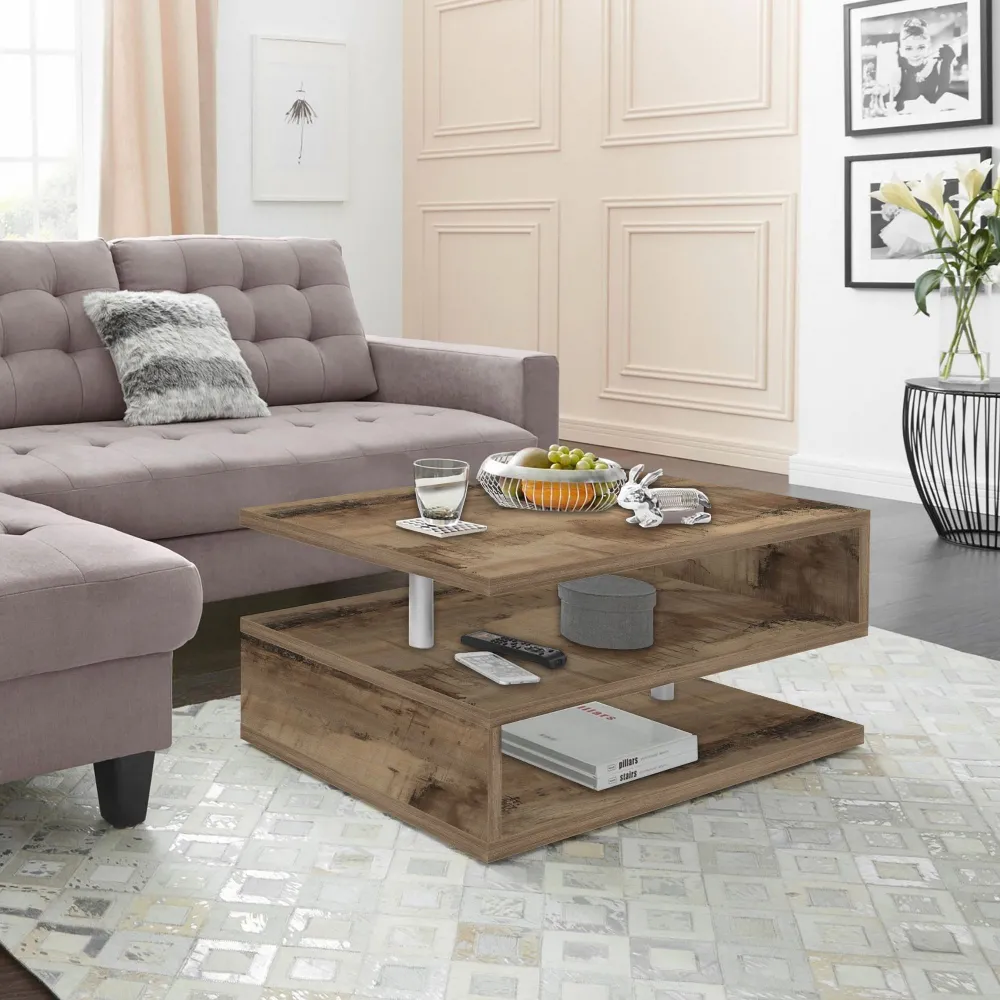 Tavolino 90 cm Antracite Opaco Moderno Versatile - Zeta