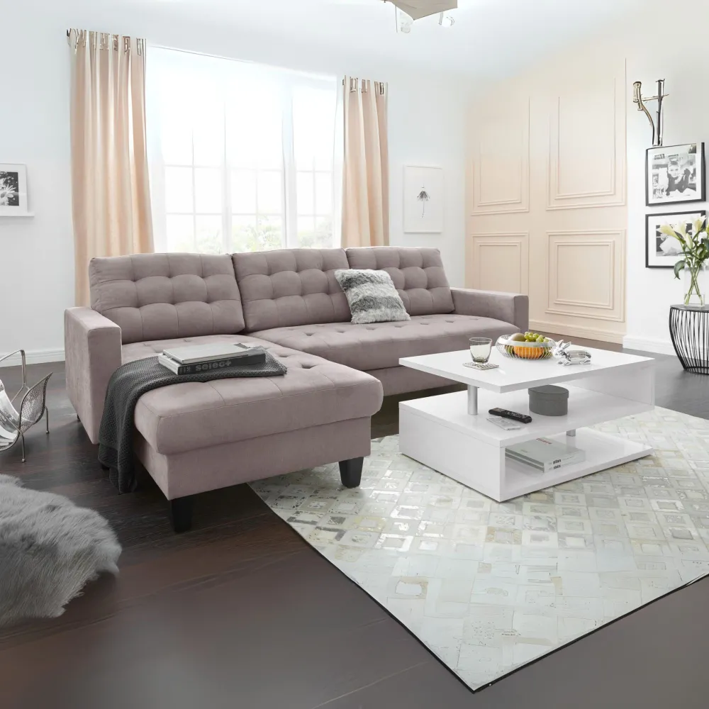 Tavolino 90 cm Antracite Opaco Moderno Versatile - Zeta