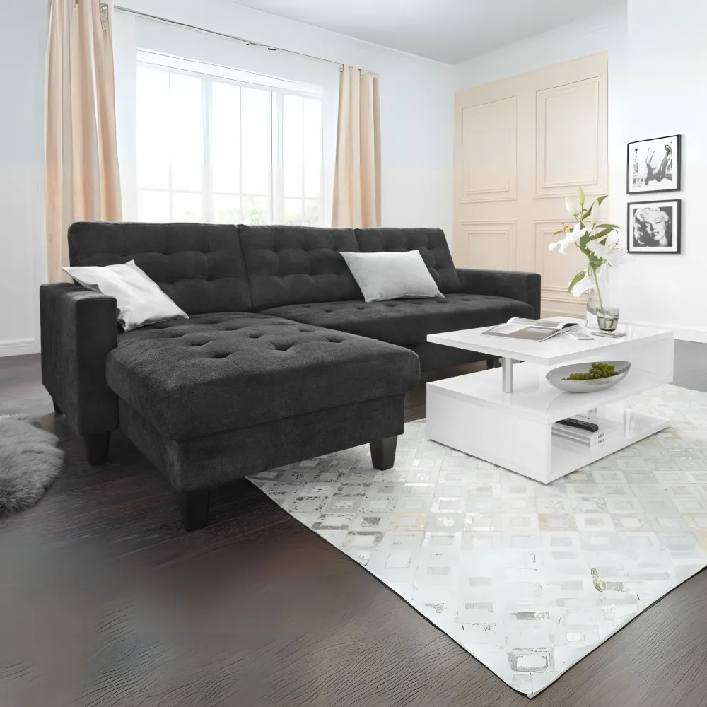 Tavolino 90 cm Antracite Opaco Moderno Versatile - Zeta 2