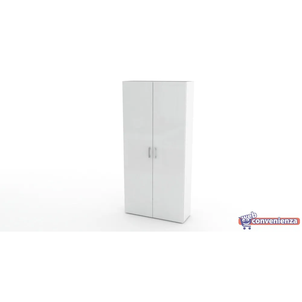 Scarpiera 91x191 Bianco Laccato Lucido Due Ante Battente - Woman